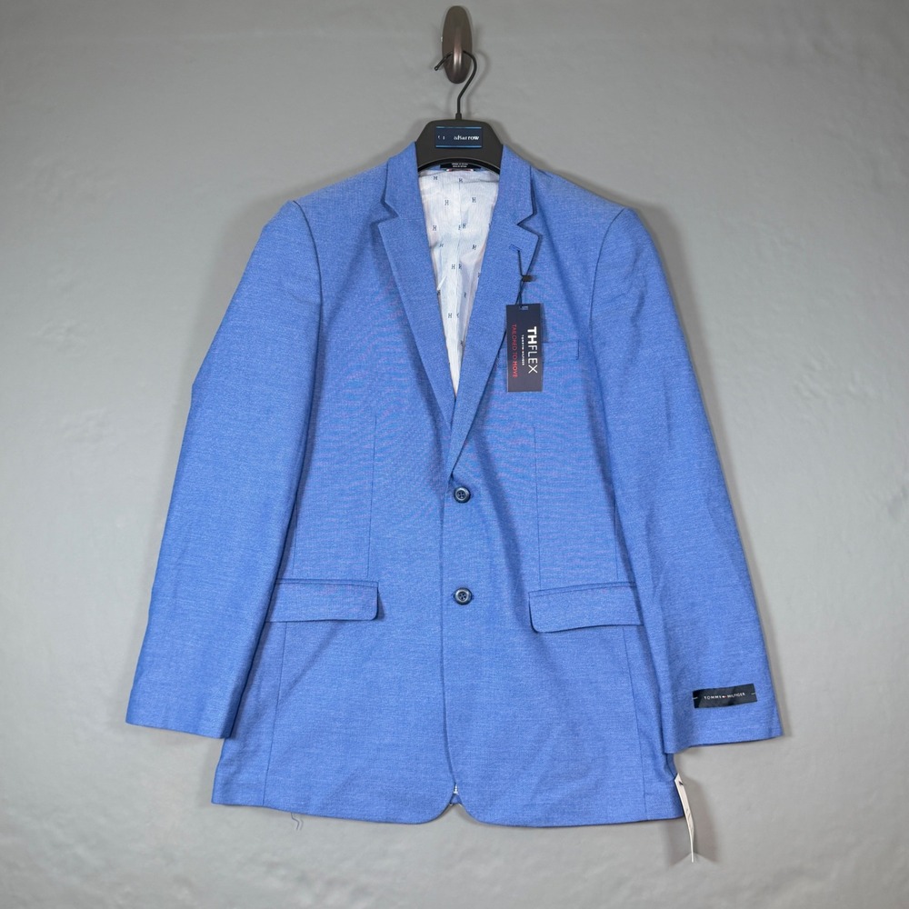 NWT Tommy Hilfiger TH Flex Boys Size M 20 Mazarine Blue Suit Jacket Blazer